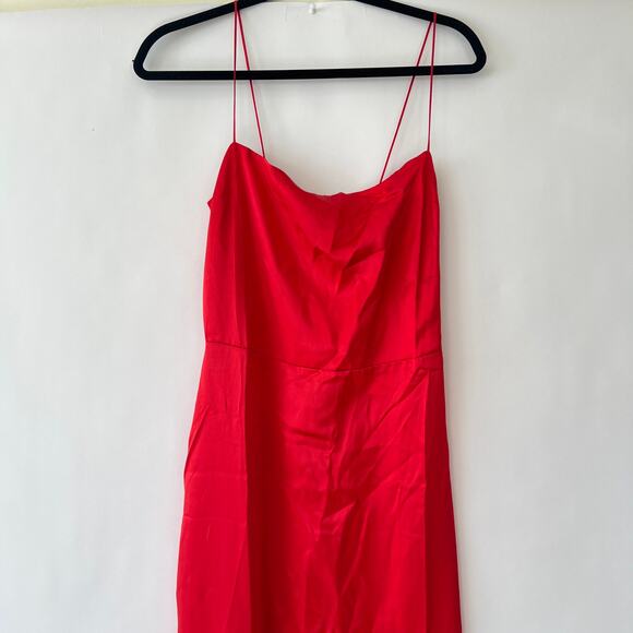 Reformation Womens Frankie Silk Dress Tango Size 6 NWT - Picture 2 of 6